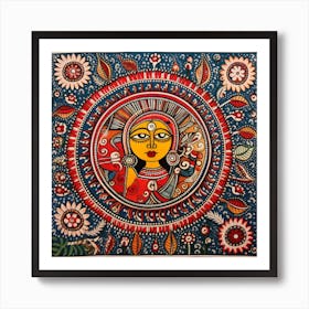 Indian Painting Madhubani Painting Indian Traditional Style 12 Art Print