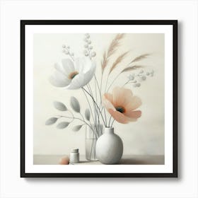 Flowers In Vases 3 Art Print