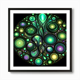 Psychedelic Circles Art Print