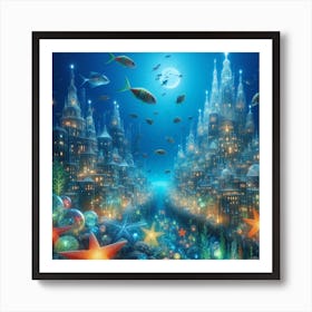 Underwater City Art Print