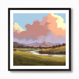 Landscape Painting 3 Art Print