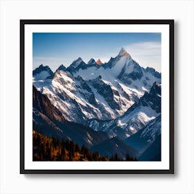 Alpine Mountain Range Art Print