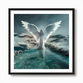 Angel In The Snow Art Print