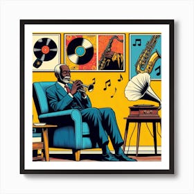 Jazz lover Art Print