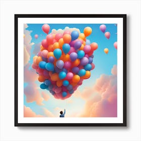 Balloons In The Sky 1 Art Print