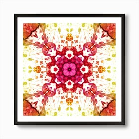 Red And Yellow Abstract Alcohol Ink Pattern Art Print