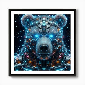 Cyborg Bear Art Print