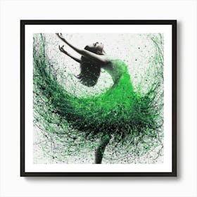 Dancer In Green 1 Art Print