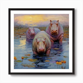 Hippopotamus Art Print