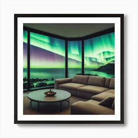 Aurora Borealis in the living room Art Print