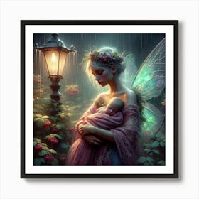 Fairy In The Rain 10 Art Print
