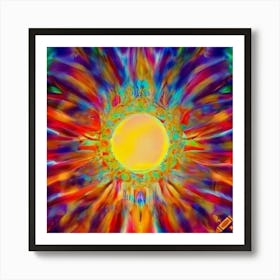 Psychedelic Sun Art Print