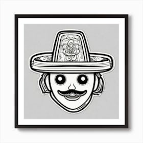 Mexico Hat Sticker 2d Cute Fantasy Dreamy Vector Illustration 2d Flat Centered By Tim Burton (29) Art Print