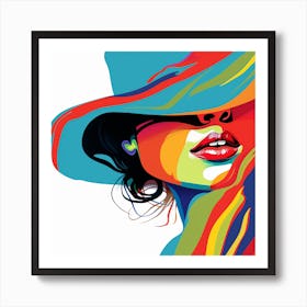 Woman In A Hat 39 Art Print