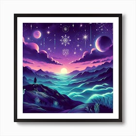 Psychedelic Landscape Art Print