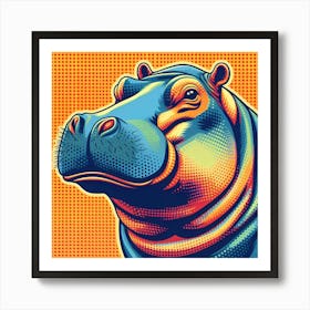 Pop Hippo 4 Art Print