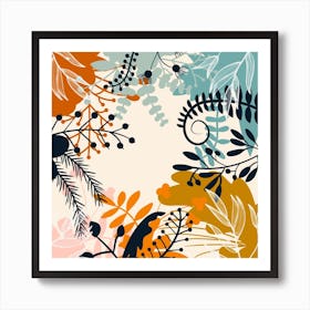 Abstract Floral Pattern 30 Art Print