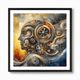 Abstract Of A Woman'S Head Art Print