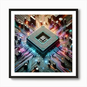 Computer Chip 2 Art Print