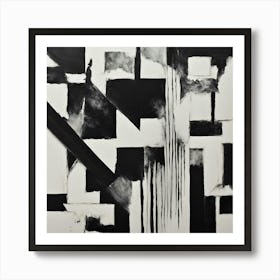 Black and White Abstract Art 9 Affiche