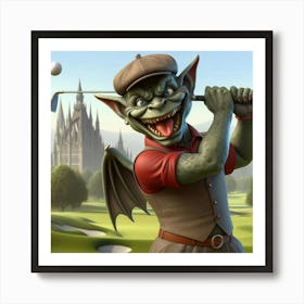 Golf Gargoyle 2 Art Print