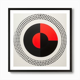 Abstract Geometry - Circles and Dots Art Print