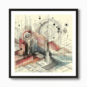 Abstract Cityscape 7 Art Print