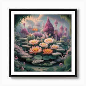 Enchanted Bloom A Fantastical Garden (1) Art Print