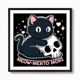 Meow Mento Mori Art Print