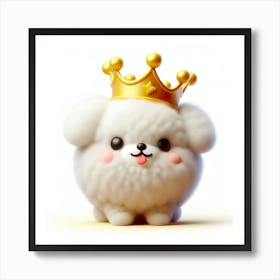 Poodle With A Crown Art Print