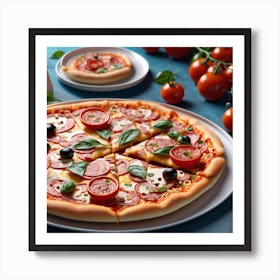 Pizza On A Plate Art Print