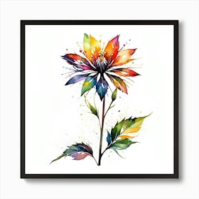 Rainbow Flower Art Print