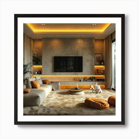 Modern Living Room Art Print