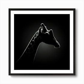 Giraffe Silhouette Art Print