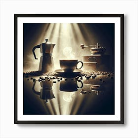 Coffee And Beans Art Print