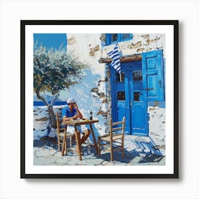 Greek Ouzo Man Poster