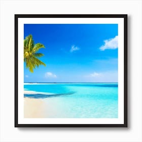 Tropical Beach(wall art) Art Print