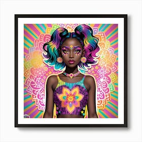 Psychedelic Girl 2 Art Print