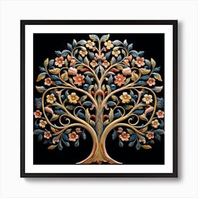 William Morris Inspired Tree Of Life Art Print