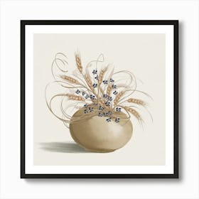 Vase Of Wheat Art Print