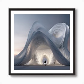 North Pole Futuristic Architecture Art Print