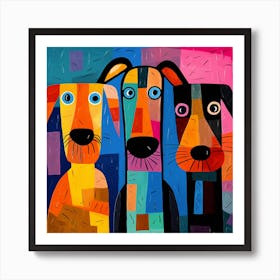 Three Dogs 3 Art Print