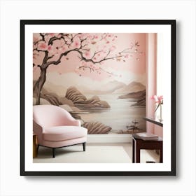 Asian Cherry Blossoms Art Print