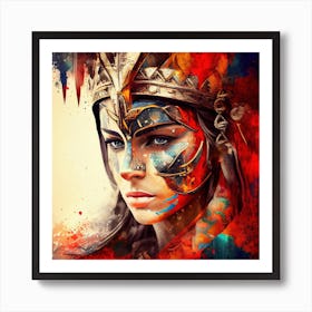 Powerful Warrior Woman  #3 Art Print