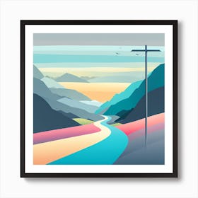 Road To Nowhere VECTOR ART Art Print