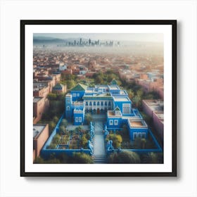 Blue City In Morocco 2 Art Print