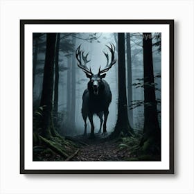 Deer In The Woods 1 Art Print