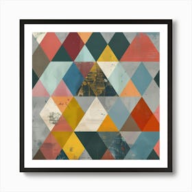 Geometric Triangles Canvas Print Art Print