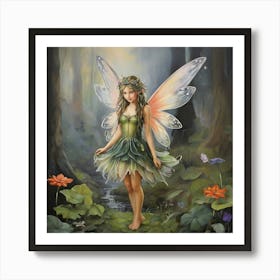 Fairy In The Forest 2 Art Print