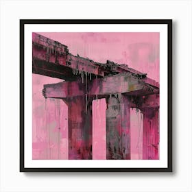 Pink Bridge 3 Art Print